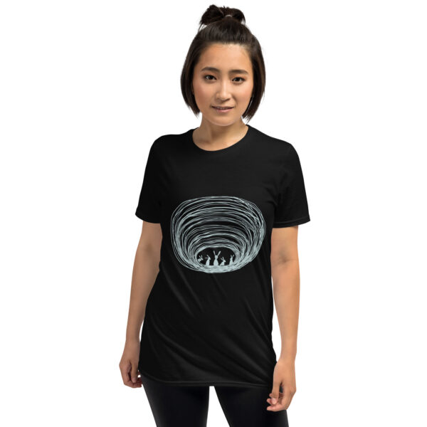 Burrow Buddies Semi-Fitted Unisex T-Shirt Grey Print - Image 2