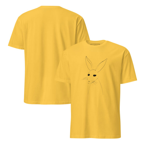 Artistic Line Drawing Rabbit Tee – Semi-Fitted Unisex T-Shirt - Image 4