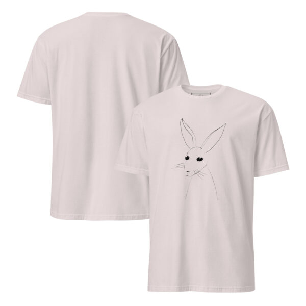 Artistic Line Drawing Rabbit Tee – Semi-Fitted Unisex T-Shirt - Image 7