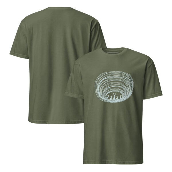 Burrow Buddies Semi-Fitted Unisex T-Shirt Grey Print - Image 11