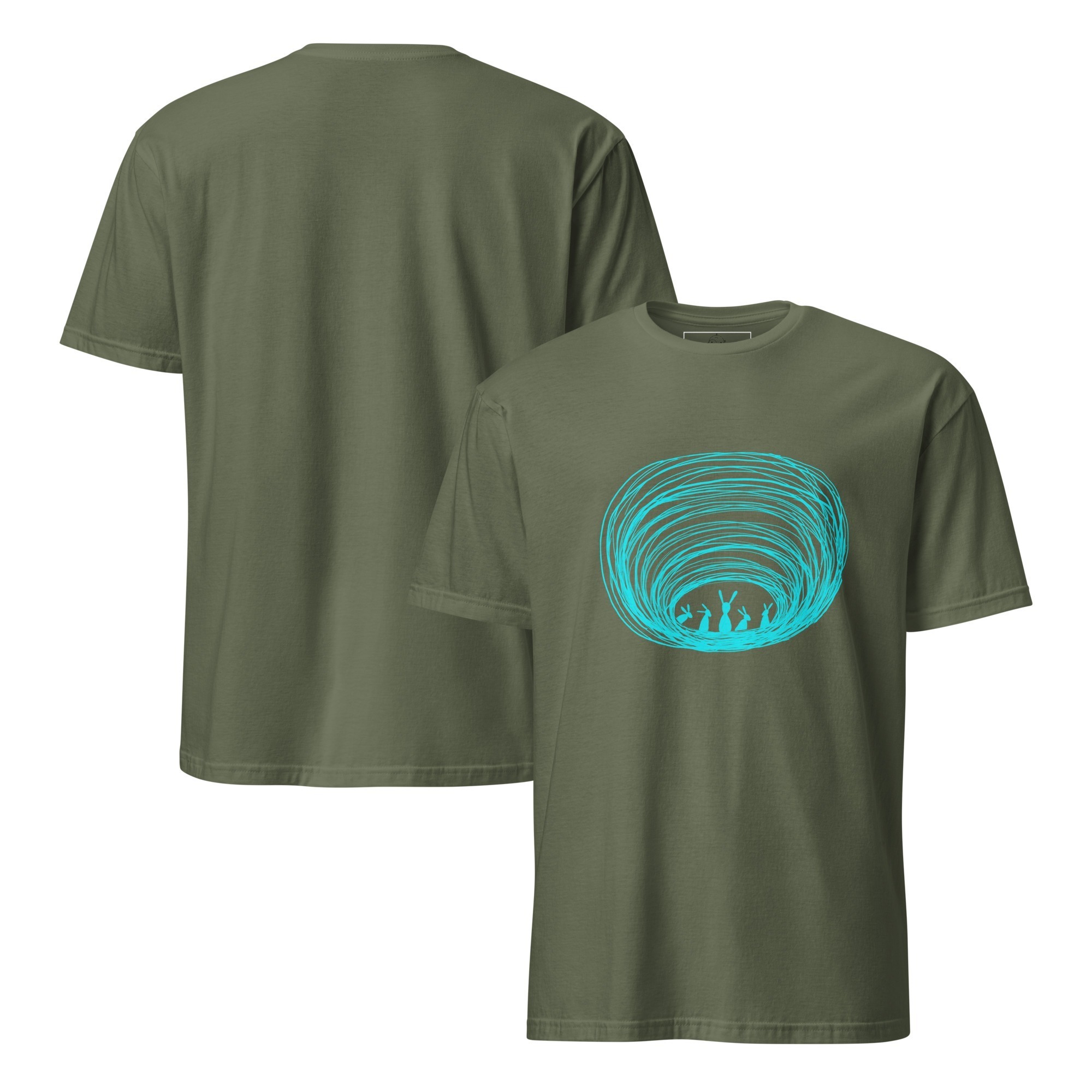 Burrow Buddies Semi-Fitted T-Shirt Turquoise Print - Image 11