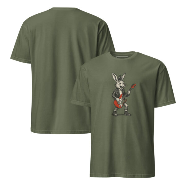 Rock Star Rabbit Unisex Semi-Fitted T-Shirt - Image 9
