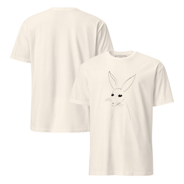 Artistic Line Drawing Rabbit Tee – Semi-Fitted Unisex T-Shirt - Image 10