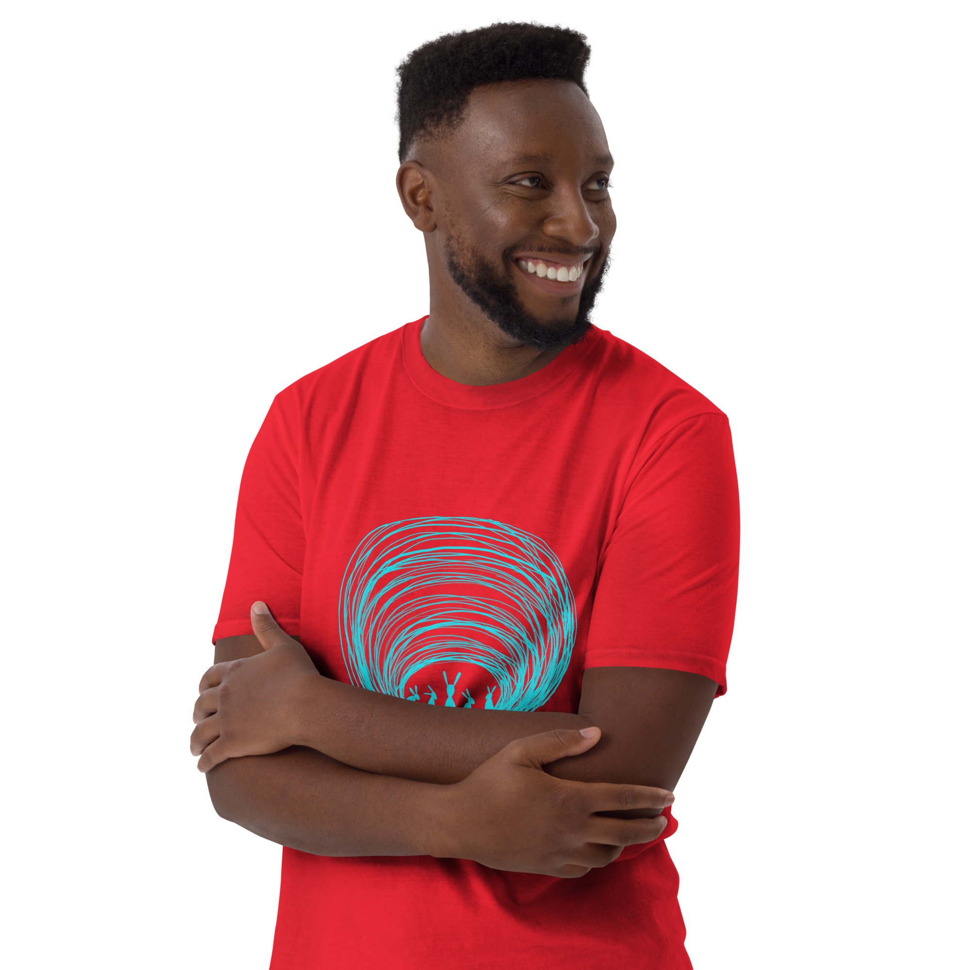 Burrow Buddies Semi-Fitted T-Shirt Turquoise Print - Image 2