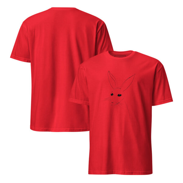 Artistic Line Drawing Rabbit Tee – Semi-Fitted Unisex T-Shirt - Image 12