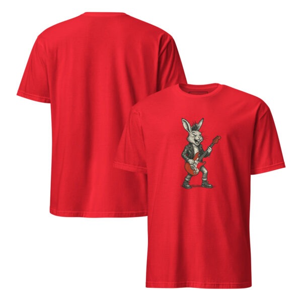 Rock Star Rabbit Unisex Semi-Fitted T-Shirt - Image 13
