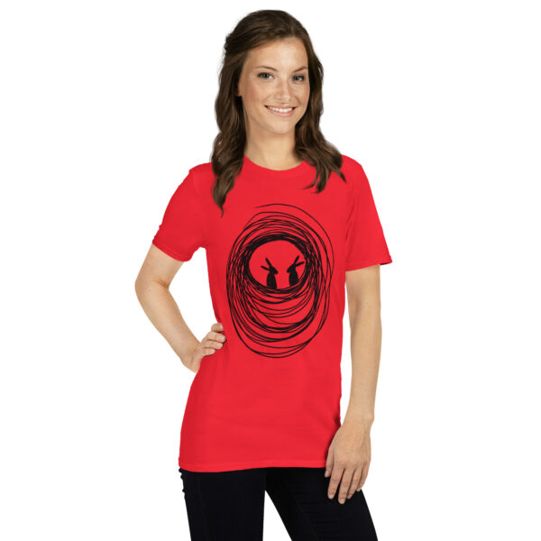 Into The Burrow Black Design Semi-Fitted Unisex T-Shirt - Image 16