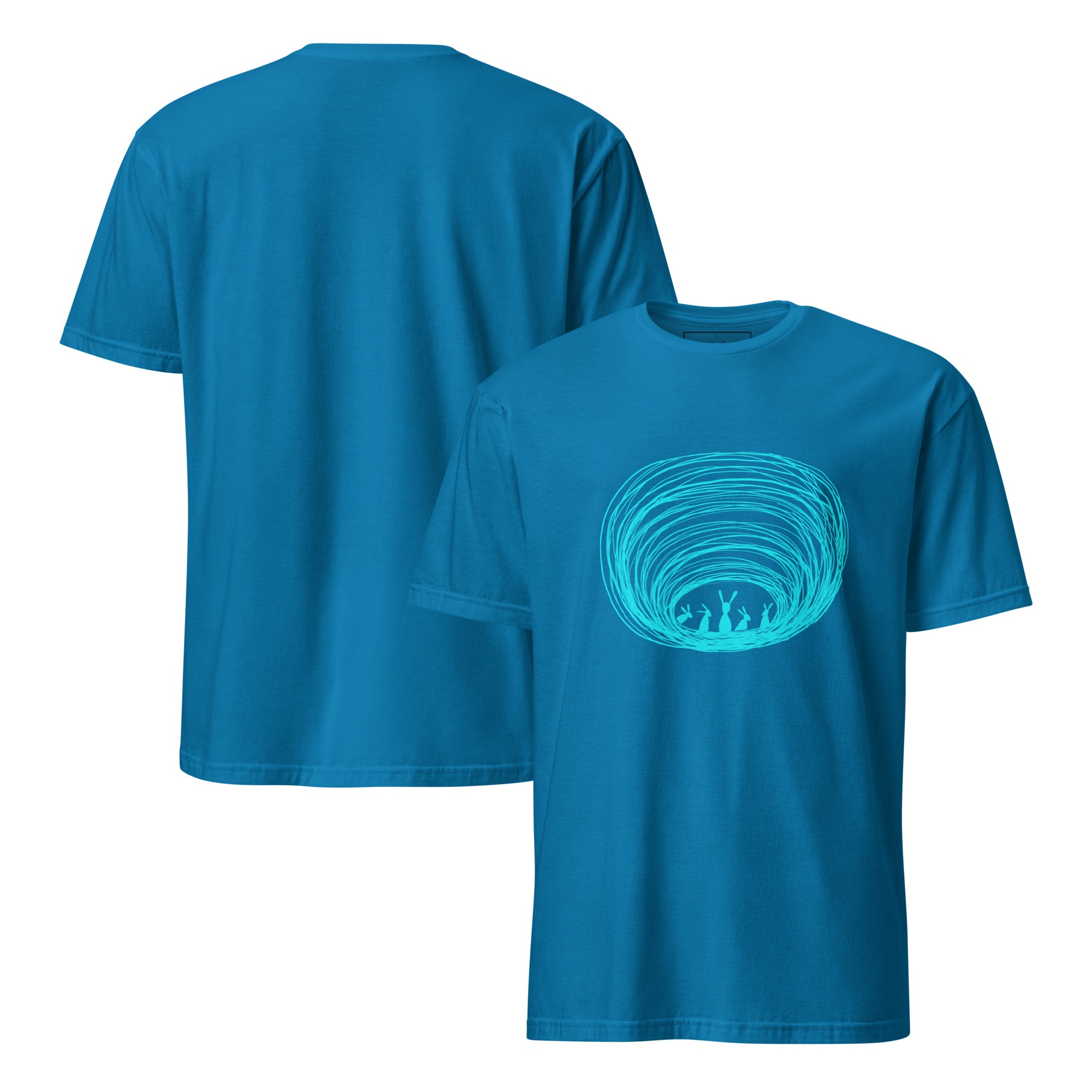 Burrow Buddies Semi-Fitted T-Shirt Turquoise Print - Image 9