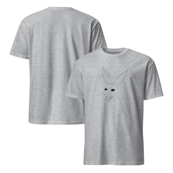 Artistic Line Drawing Rabbit Tee – Semi-Fitted Unisex T-Shirt - Image 15