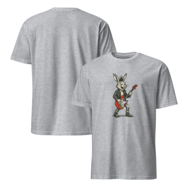 Rock Star Rabbit Unisex Semi-Fitted T-Shirt - Image 4