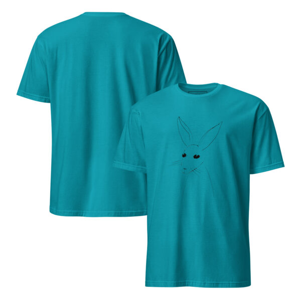Artistic Line Drawing Rabbit Tee – Semi-Fitted Unisex T-Shirt - Image 16