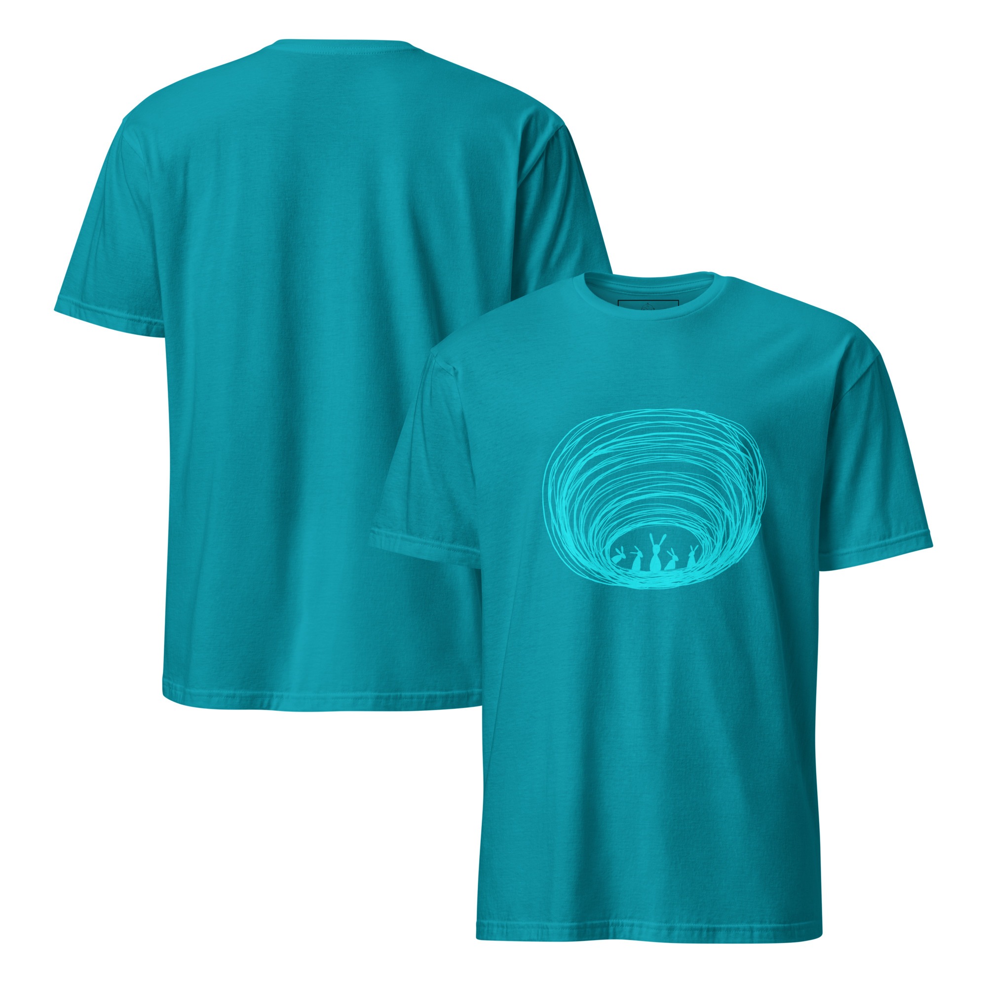 Burrow Buddies Semi-Fitted T-Shirt Turquoise Print - Image 14