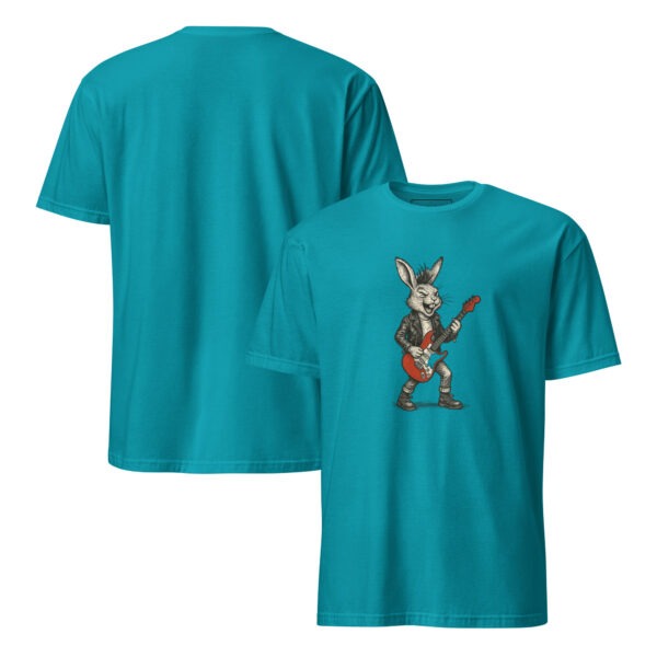 Rock Star Rabbit Unisex Semi-Fitted T-Shirt - Image 7