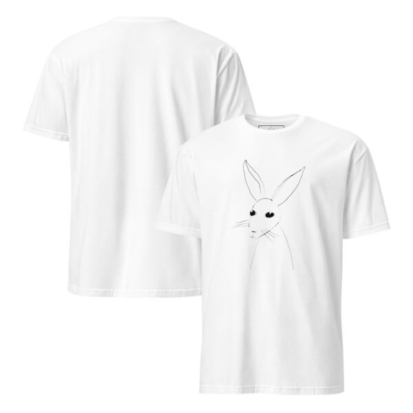 Artistic Line Drawing Rabbit Tee – Semi-Fitted Unisex T-Shirt - Image 17