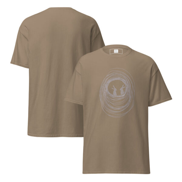Burrow Buddies Unisex Classic Fit T-Shirt Grey Print - Image 2