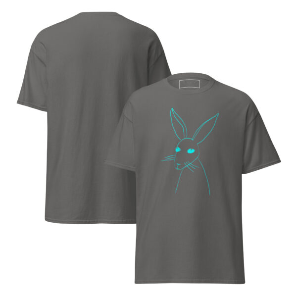 Minimalist Line Art Rabbit Turquoise Print Unisex Classic Tee - Image 12