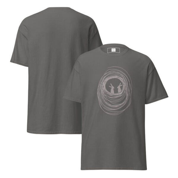 Burrow Buddies Unisex Classic Fit T-Shirt Grey Print - Image 4