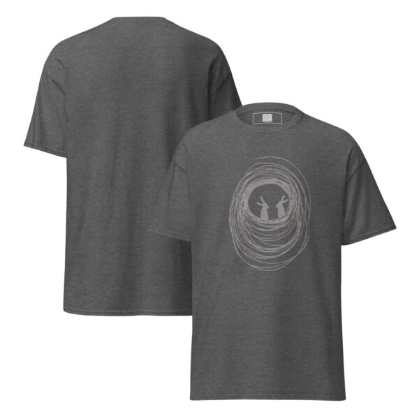 Burrow Buddies Unisex Classic Fit T-Shirt Grey Print - Image 6