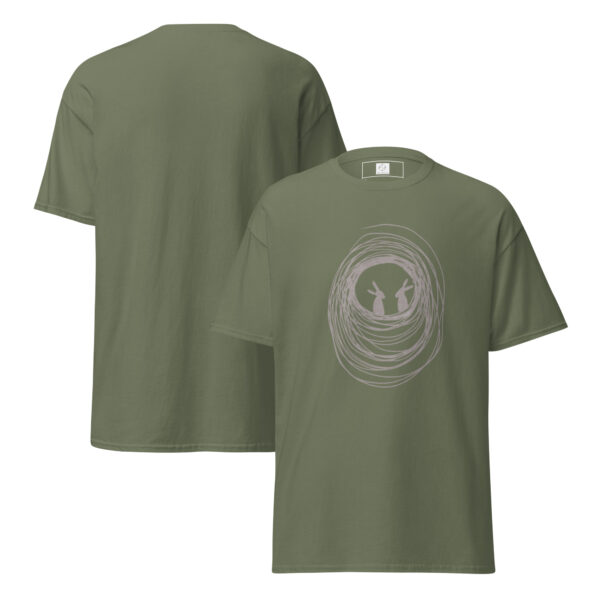Burrow Buddies Unisex Classic Fit T-Shirt Grey Print - Image 3
