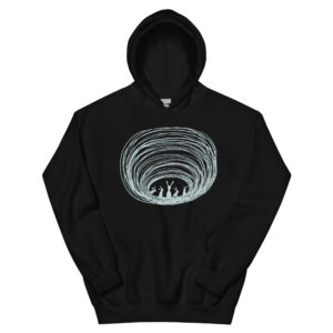 Burrow Buddies Unisex Pullover Hoodie With Front Pouch Grey Print