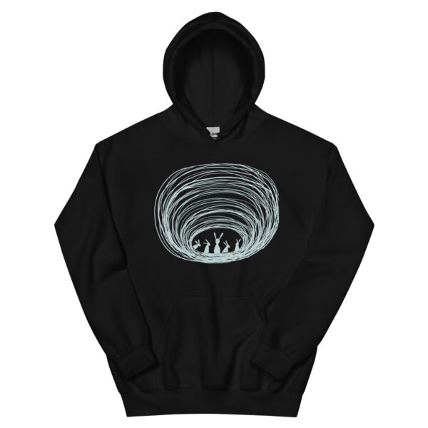 Burrow Buddies Unisex Pullover Hoodie With Front Pouch Grey Print