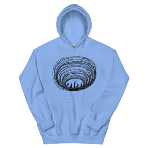 Burrow Buddies Unisex Pullover Hoodie With Front Pouch – Cozy Comfort with a Whimsical Touch Black Print