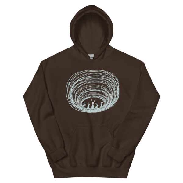Burrow Buddies Unisex Pullover Hoodie With Front Pouch Grey Print - Image 6