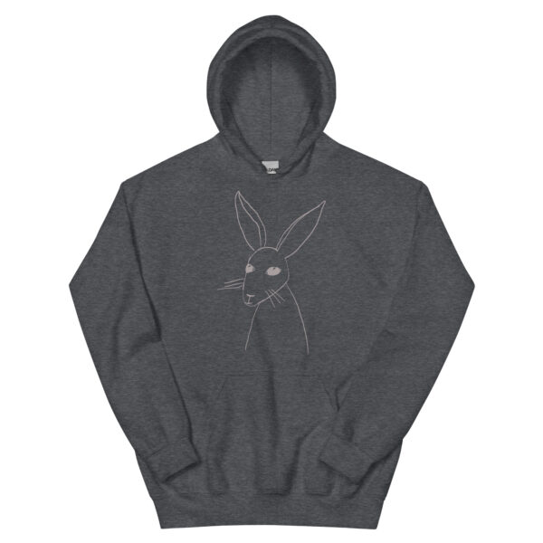 Minimalist Rabbit Line Art  Unisex Hoodie With Front Pouch - Image 7