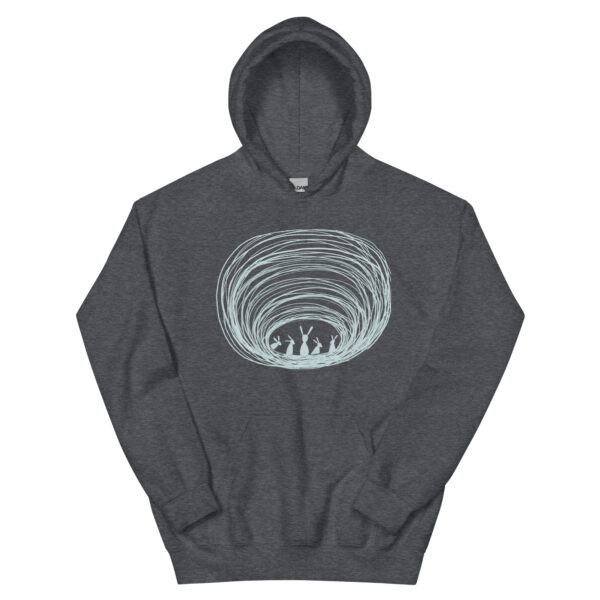 Burrow Buddies Unisex Pullover Hoodie With Front Pouch Grey Print - Image 9