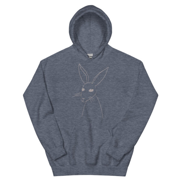 Minimalist Rabbit Line Art  Unisex Hoodie With Front Pouch - Image 10