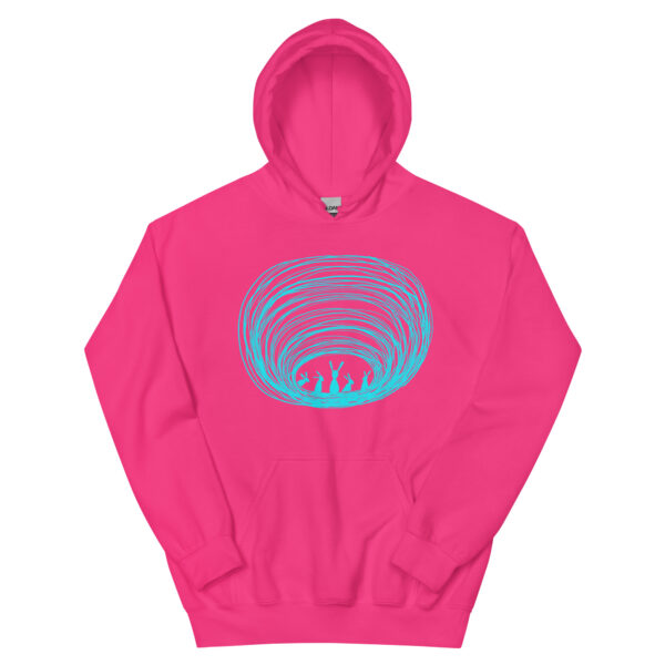 Burrow Buddies Unisex Pullover Hoodie with Front pouch – Cozy Comfort with a Whimsical Touch Turquoise Print - Image 12
