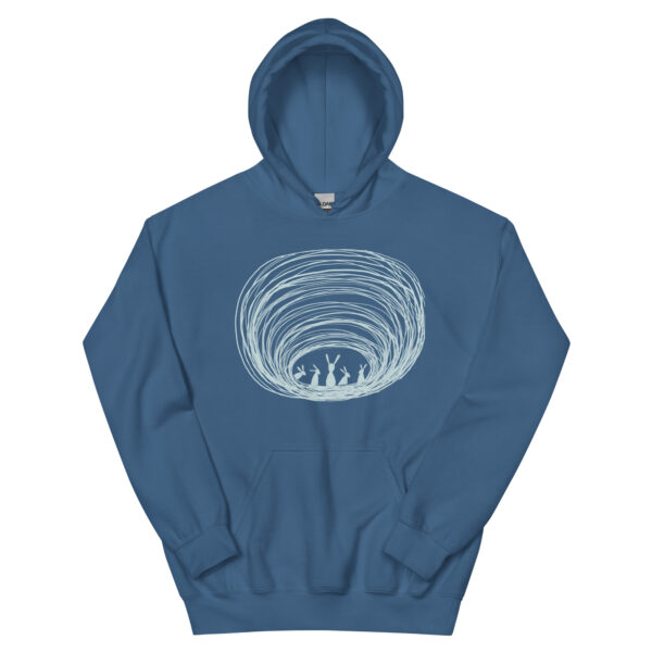 Burrow Buddies Unisex Pullover Hoodie With Front Pouch Grey Print - Image 11