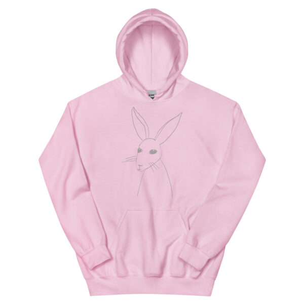 Minimalist Rabbit Line Art  Unisex Hoodie With Front Pouch - Image 15