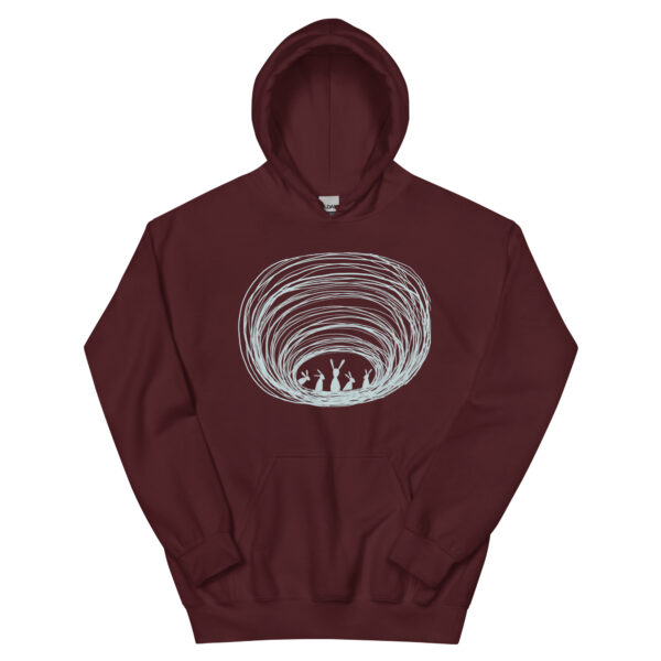 Burrow Buddies Unisex Pullover Hoodie With Front Pouch Grey Print - Image 5