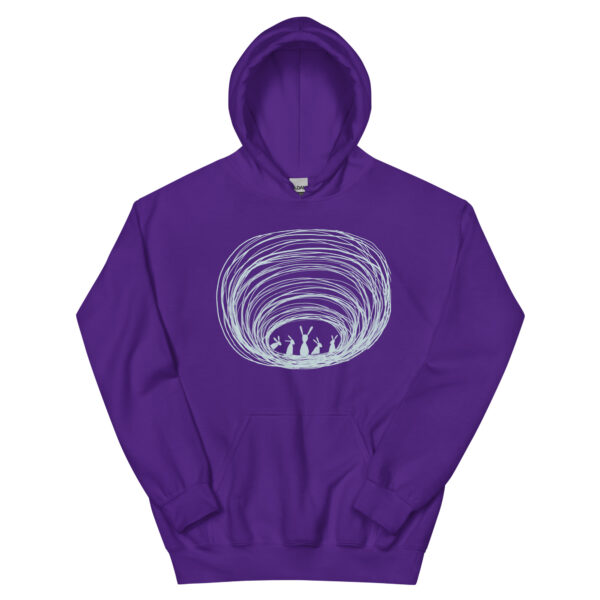 Burrow Buddies Unisex Pullover Hoodie With Front Pouch Grey Print - Image 7