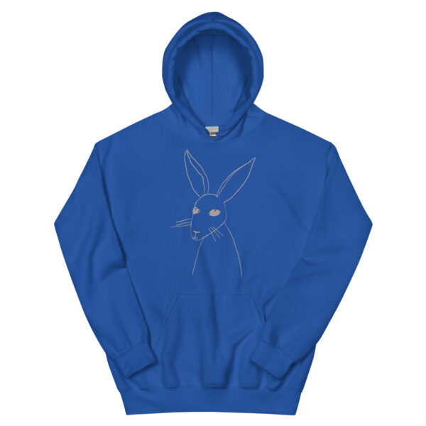 Minimalist Rabbit Line Art  Unisex Hoodie With Front Pouch - Image 8