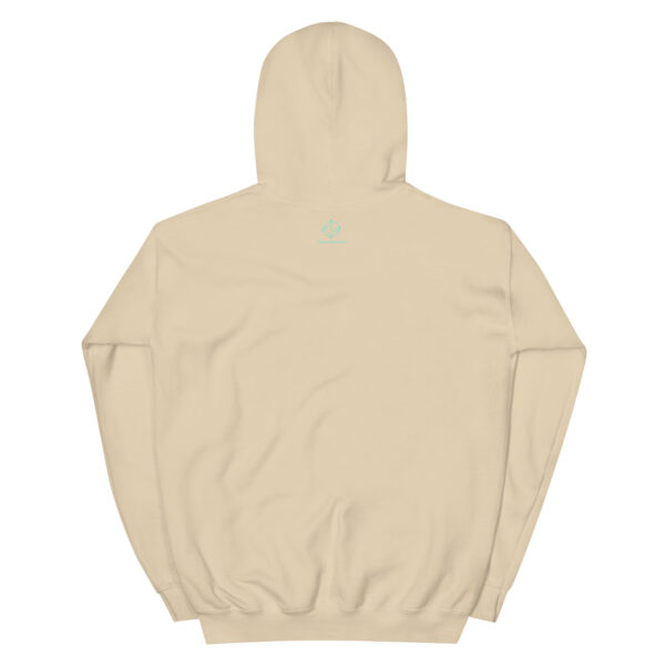 Minimalist Rabbit Line Art  Unisex Hoodie With Front Pouch Turquoise Print - Image 16