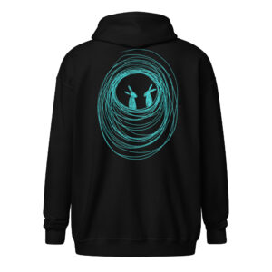 Into The Burrow Turquoise Print - Unisex Zip Up Hoodie
