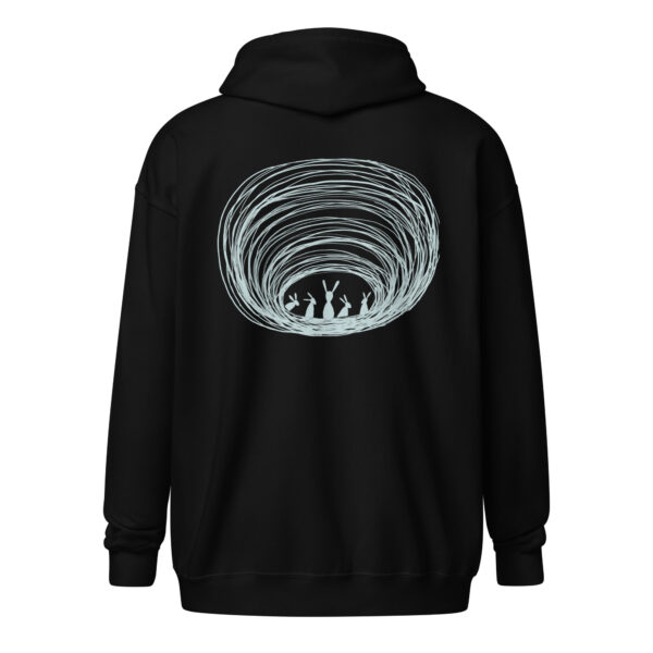 Burrow Buddies Unisex Zip-Up Hoodie – Snuggle Into Style Grey Print