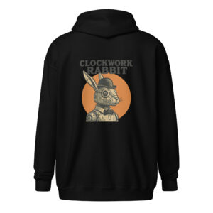 Clockwork Rabbit Unisex Zip-Up Hoodie