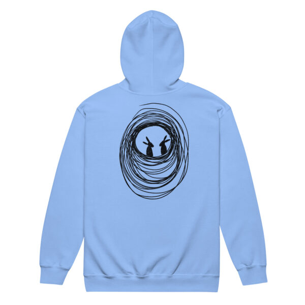 Into The Burrow Unisex Zip Hoodie Black Print Design - Image 3