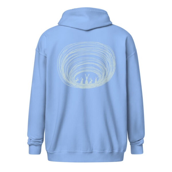 Burrow Buddies Unisex Zip-Up Hoodie – Snuggle Into Style Grey Print - Image 8