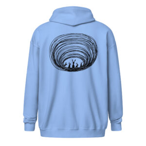 Burrow Buddies Zip-Up Unisex Hoodie Black Print