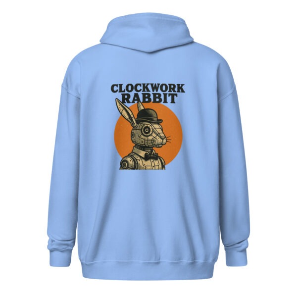 Clockwork Rabbit Unisex Zip-Up Hoodie - Image 9