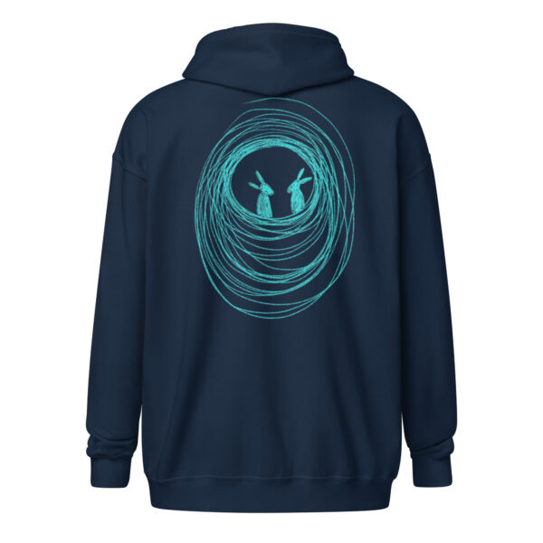 Into The Burrow Turquoise Print - Unisex Zip Up Hoodie - Image 5