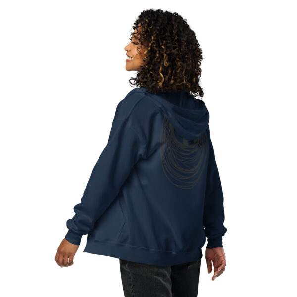 Into The Burrow Unisex Zip Hoodie Black Print Design - Image 8