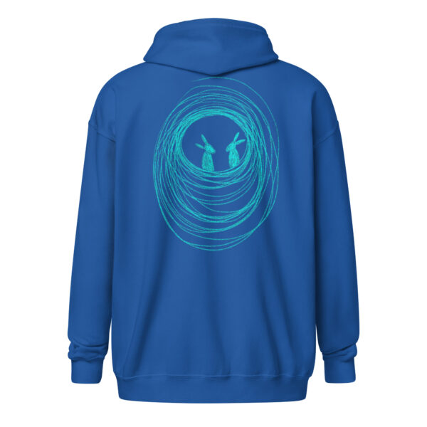 Into The Burrow Turquoise Print - Unisex Zip Up Hoodie - Image 7