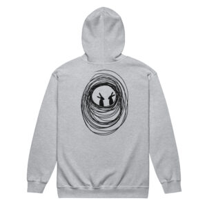 Into The Burrow Unisex Zip Hoodie Black Print Design