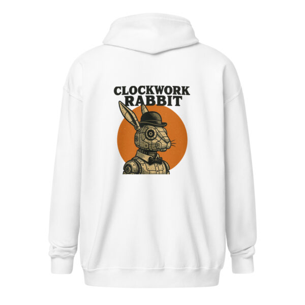 Clockwork Rabbit Unisex Zip-Up Hoodie - Image 11