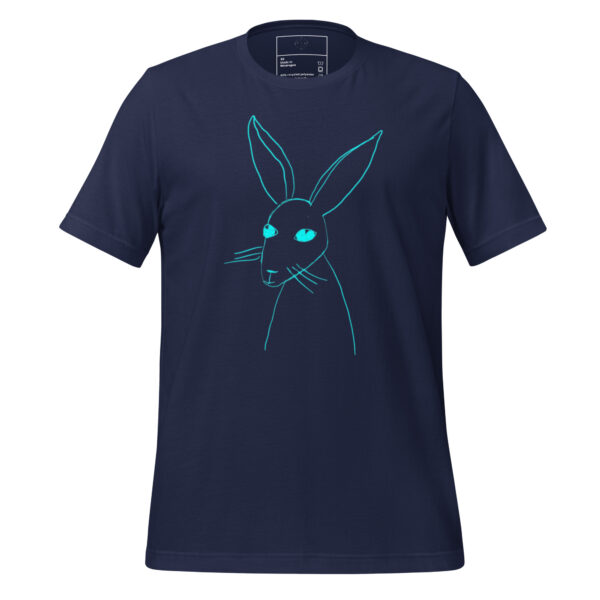 Minimalist Rabbit Black and Navy Unisex Classic Fit ECO T-Shirt - Image 3